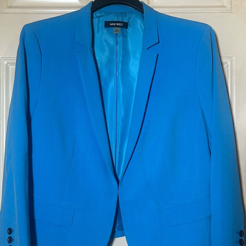 Nine West Bright Blue Women's Blazer